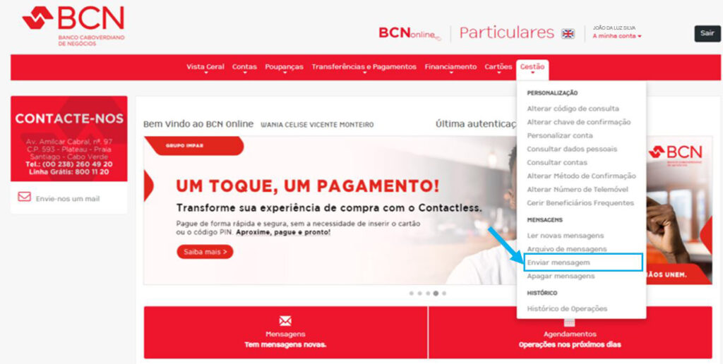 Atualizar dados BCN Online